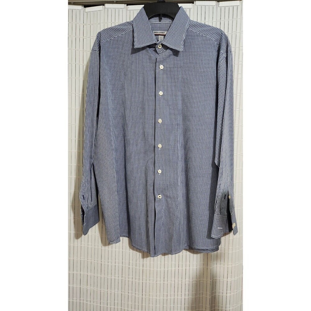 Linea Uomo Shirt Size XL Color Blue Navy Long Sleeve